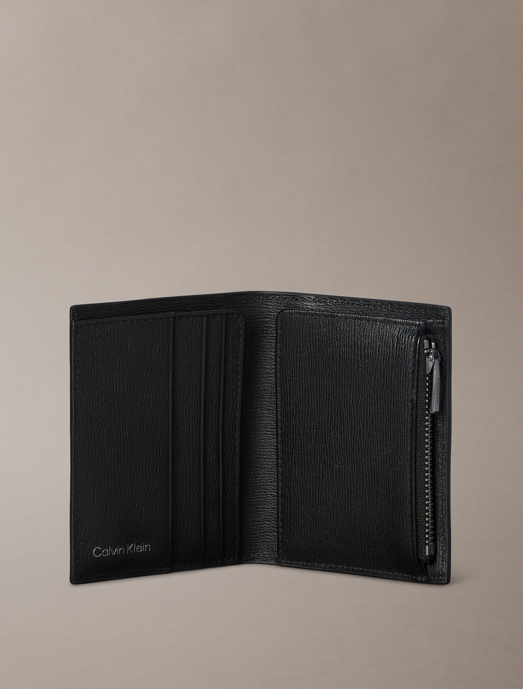 Leather RFID Emblem Logo Billfold Wallet, Black, hi-res