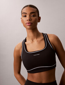 Quick-Dry Racerback Sports Bra, Black, hi-res
