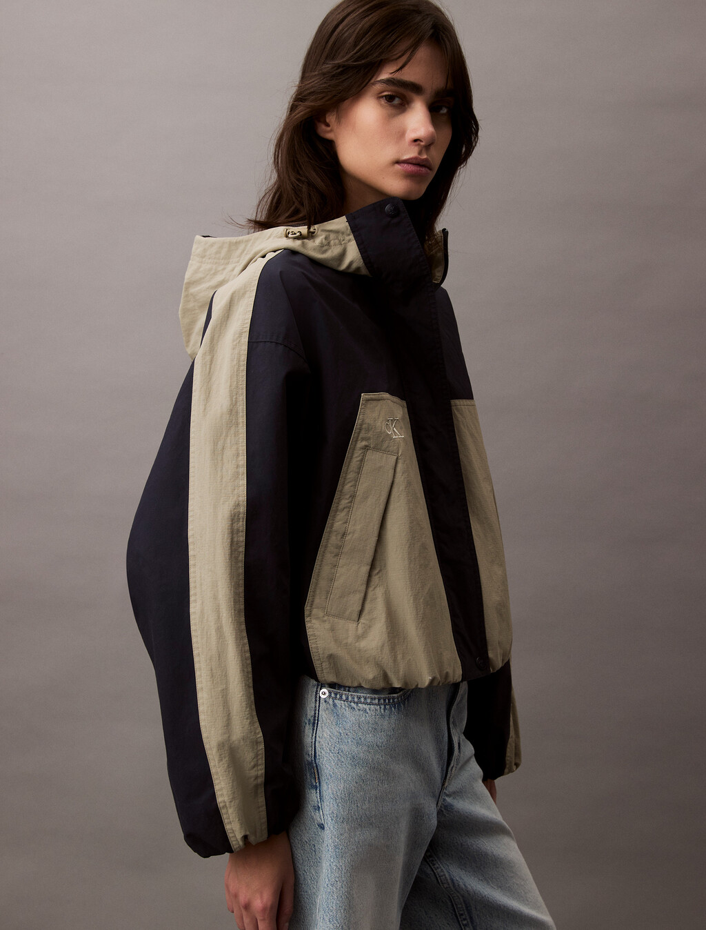 Two-Tone Ripstop Nylon Jacket, LAUREL OAK / SKY CAPTAIN, hi-res