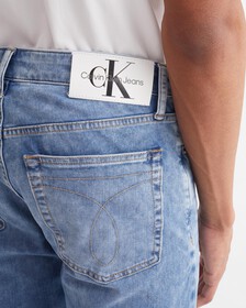 Ultimate Stretch Distressed Slim Jeans, Visual Mid Blue Dstr, hi-res