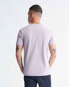 Metallic Foil Monogram Organic Cotton Tee, Lavender Aura, hi-res
