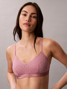 Bralette - Icon Logo Lace, Soft Mauve, hi-res