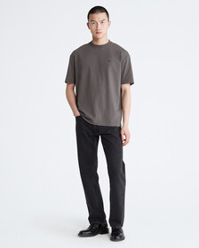 Calvin Logo Crew Neck Tee, Beluga, hi-res
