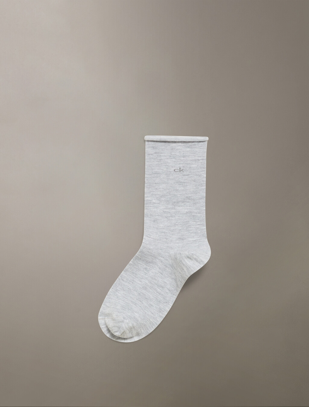 Roll Top Crew Sock 2 Pack, WHITE/GREY HTR, hi-res