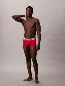 Brushed Microfiber Stretch Low Rise Trunk, Red Stamp, hi-res