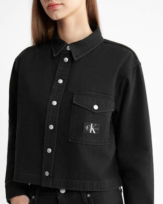 Cropped Dad Denim Shirt