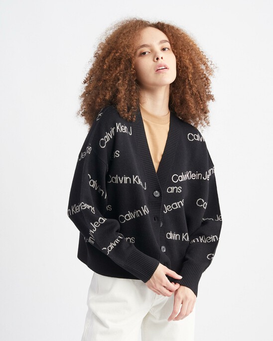 All Over Logo Cardigan