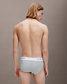 MODERN COTTON STRETCH HIP BRIEF - 2 PACK, 1 Grey Heather / 1 Black, hi-res