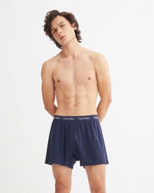 COTTON STRETCH TRADITIONAL BOXERS 2 PACK, BLUE SHADOW/COBALT WATER, hi-res