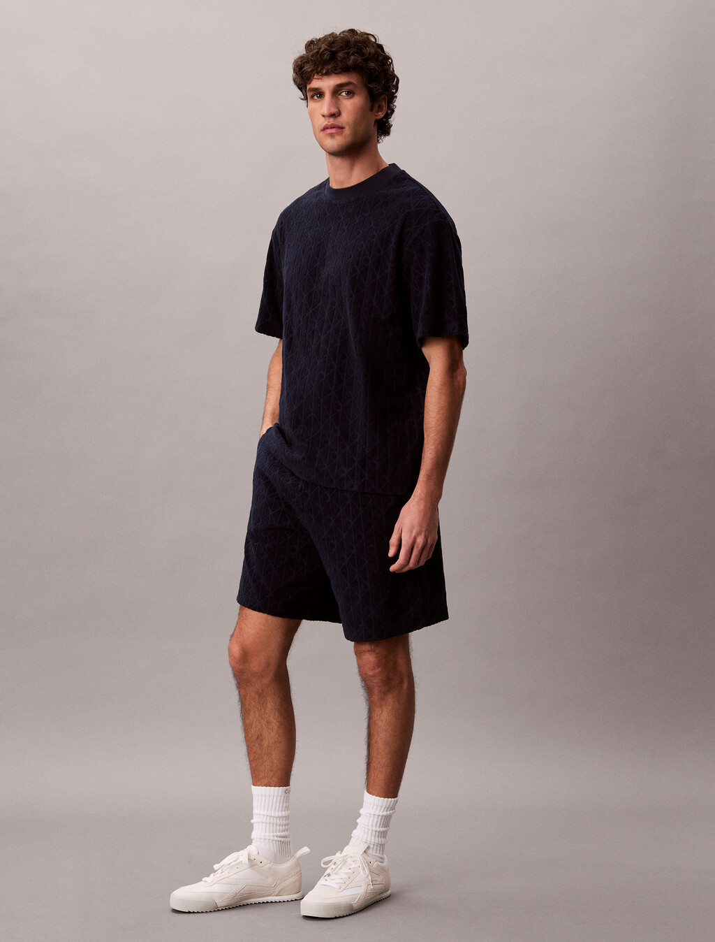 Emblem Logo Towelling Shorts, Dark Sapphire, hi-res