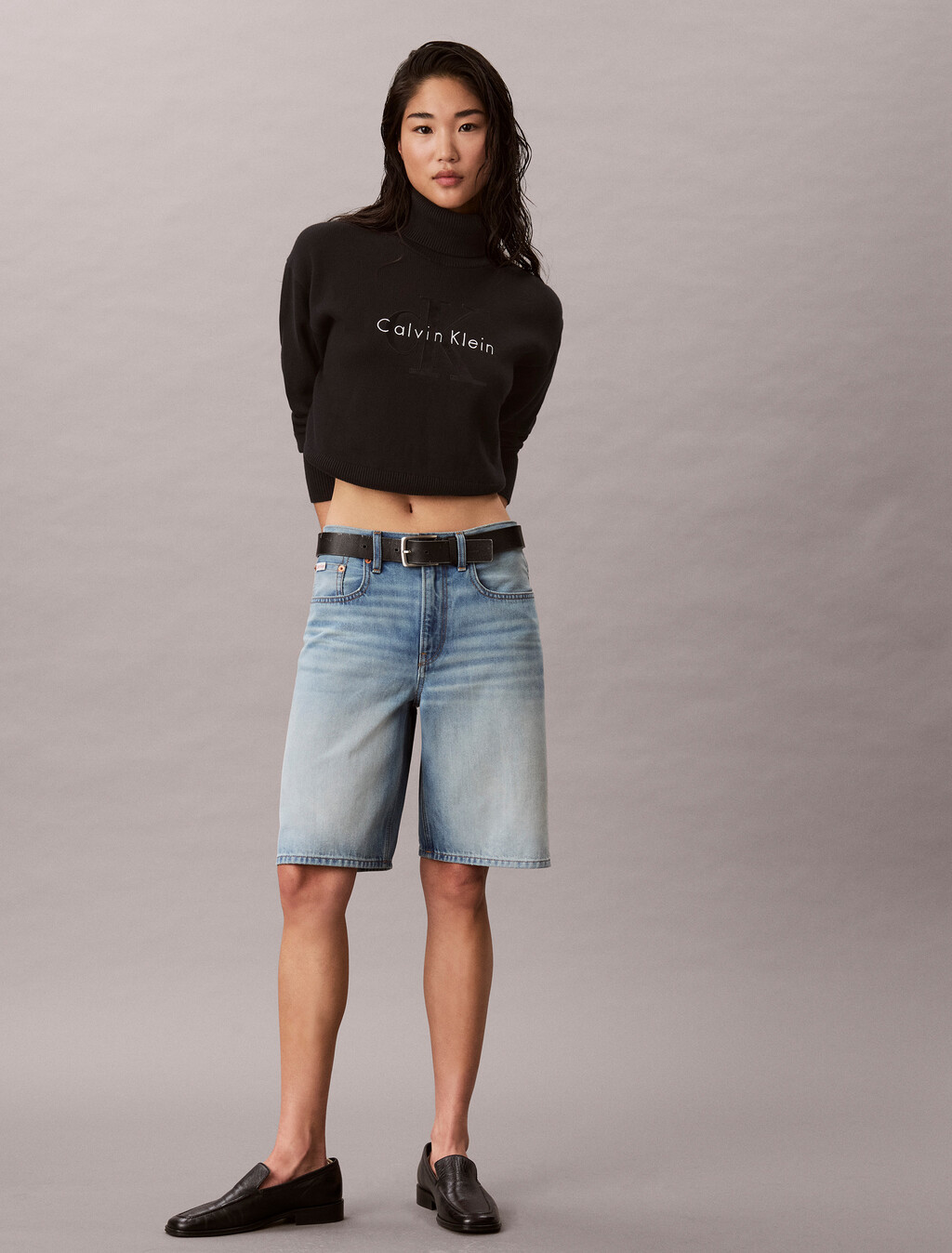 Relaxed Bermuda Denim Short, TINTED COYNE, hi-res