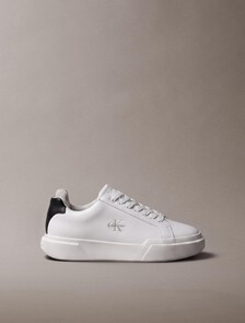 CK Monogram Chunky Cupsole Sneakers, Bright White/Black/Light Grey, hi-res