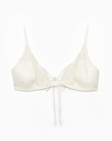 CK BLACK BRIDAL LIGHTLY LINED TRIANGLE BRA, Vanilla Ice, hi-res