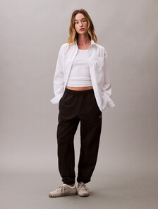 Relaxed Monogram Joggers, Black, hi-res