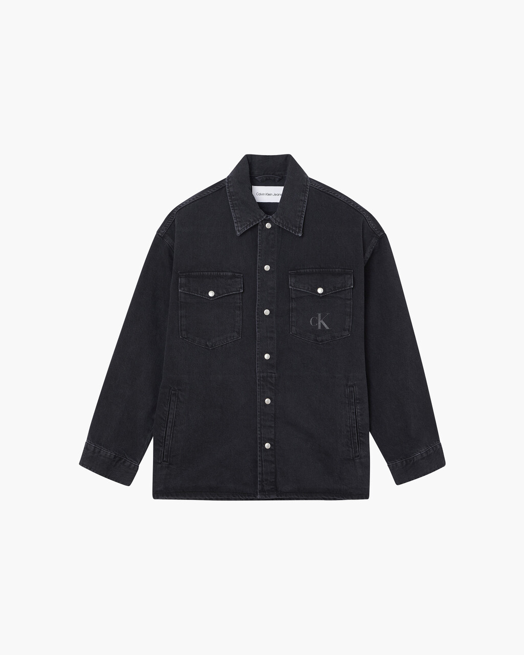 BLACK ARCHIVAL OVERSIZED SHIRT JACKET, Denim Black, hi-res