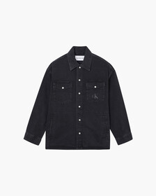 BLACK ARCHIVAL OVERSIZED SHIRT JACKET, Denim Black, hi-res