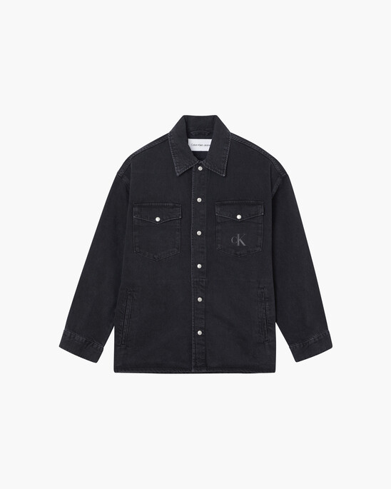 BLACK ARCHIVAL OVERSIZED SHIRT JACKET