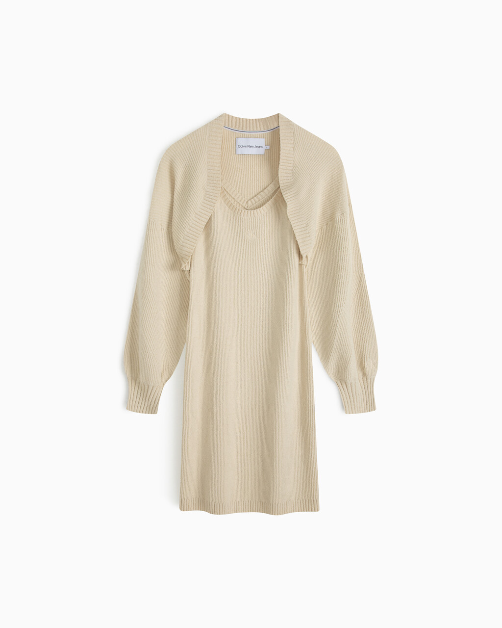 Feminine 2 In 1 Knit Dress, Eggshell, hi-res