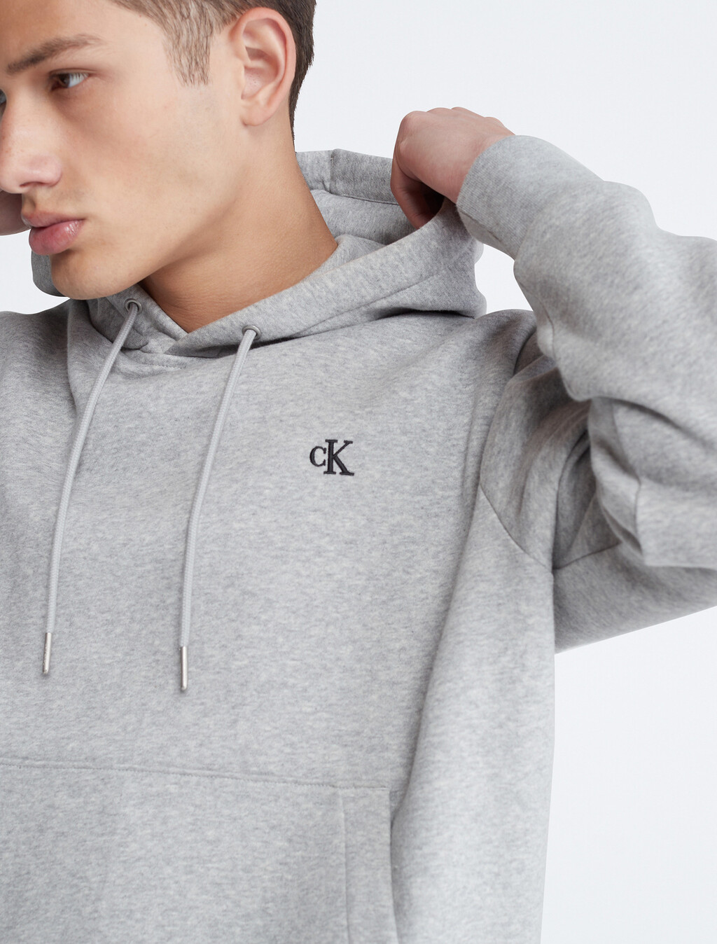 Archive Logo Fleece Hoodie, Heroic Grey Heather, hi-res