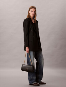Monogram Logo Hardware Chain Shoulder Bag, BLACK / ANTIQUE LIGHT GOLD, hi-res