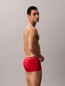 Icon Microfiber Stretch Metallic Low Rise Trunk, Red Gala, hi-res