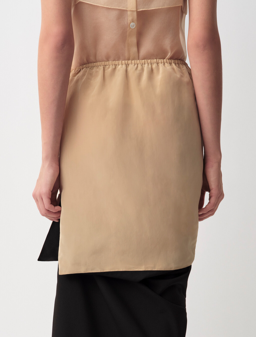 Sully Layered Midi Skirt, BLACK+ SAND, hi-res