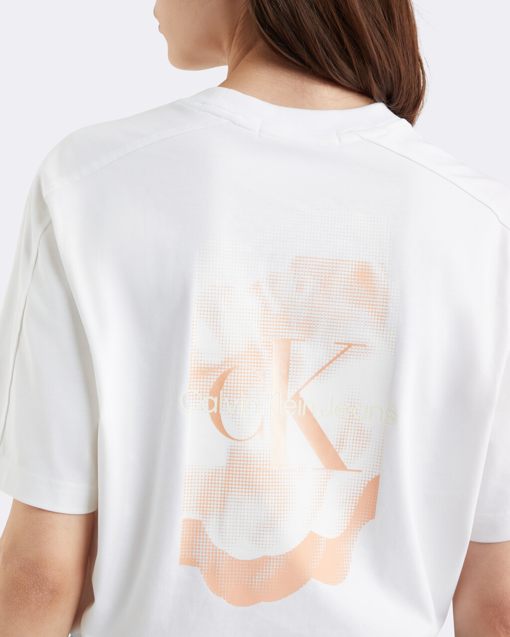 Cooling Boyfriend Fit Graphic Tee white Calvin Klein Malaysia