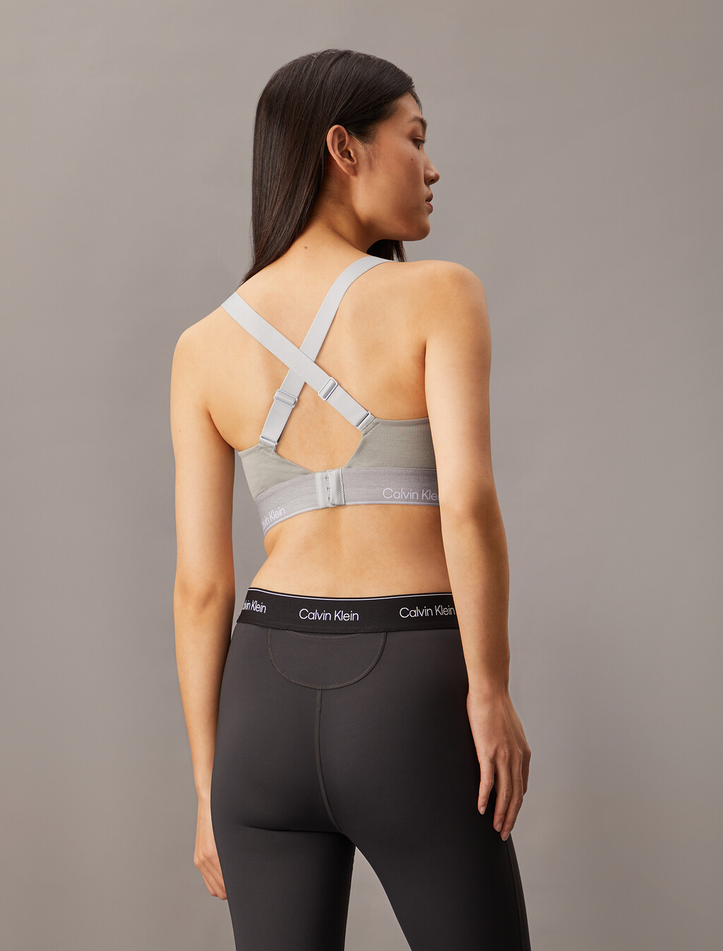 Essentials Modern High Support Bra, B10 Grey Heather, hi-res