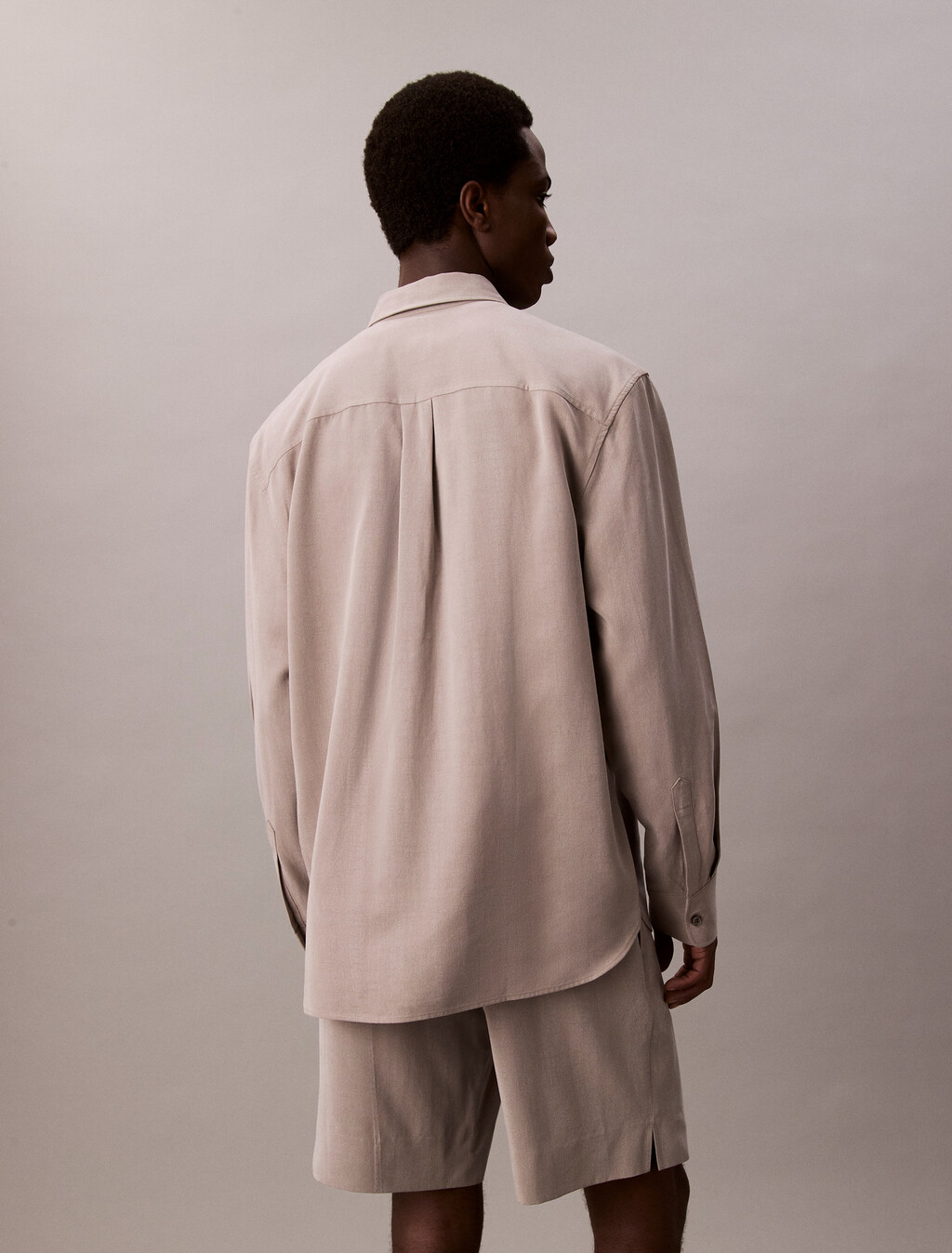 Lyocell Relaxed Shirt, Steeple Gray, hi-res