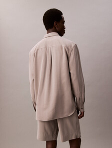 Lyocell Relaxed Shirt, Steeple Gray, hi-res