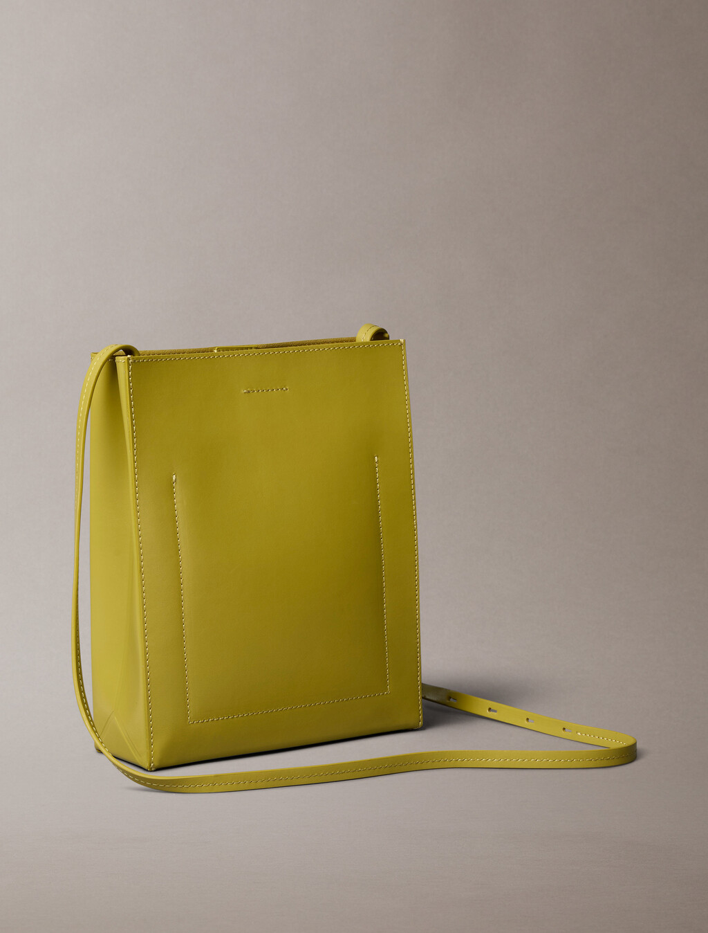 CK Paper Bag Leather Crossbody, Avocado Oil, hi-res
