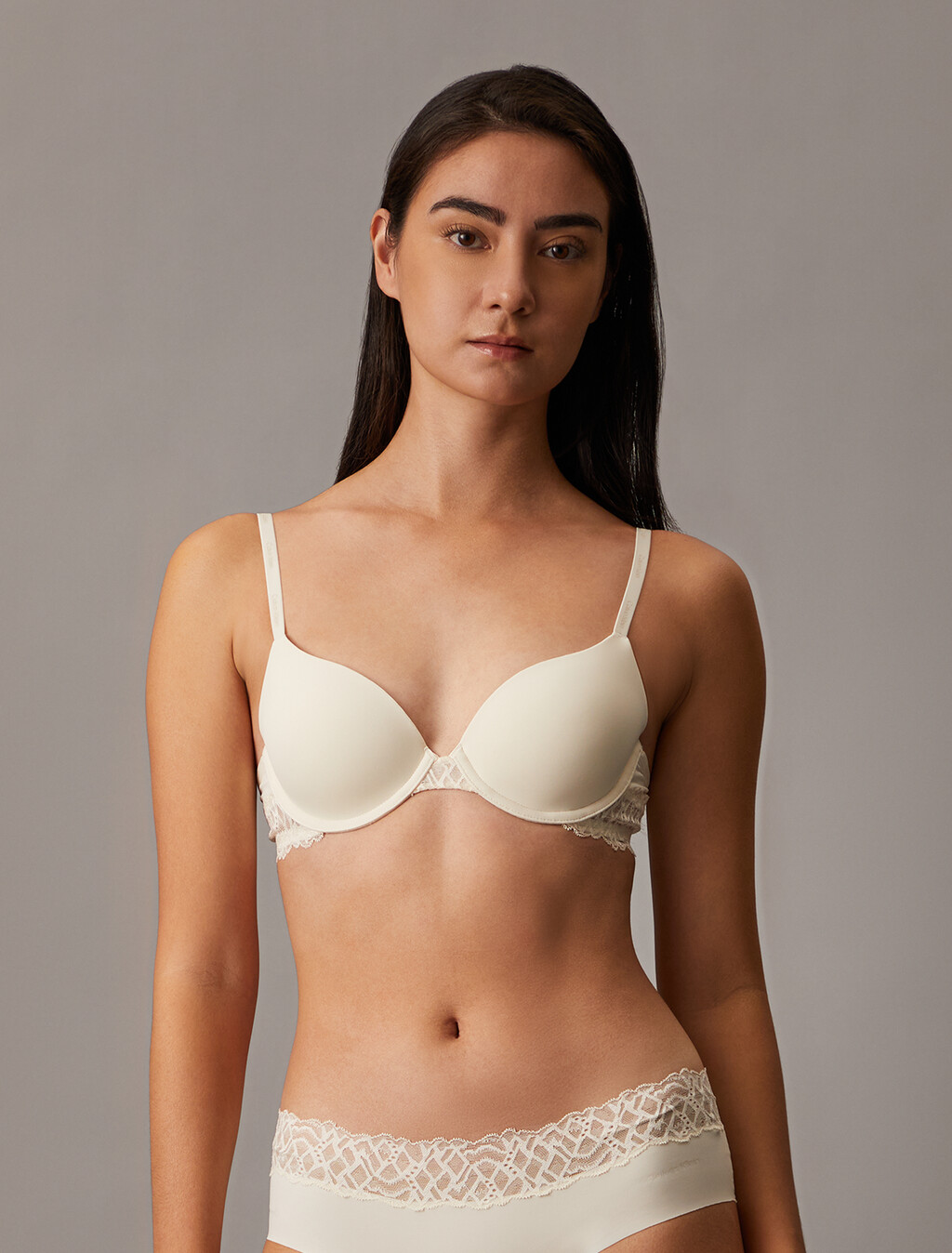 Attraction Light Lined Demi Bra, Ivory, hi-res