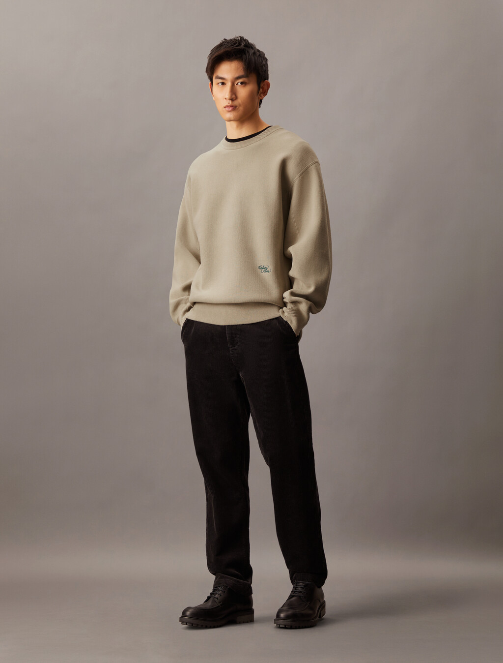 Cotton Blend Relaxed Sweatshirt, Pure Cashmere, hi-res