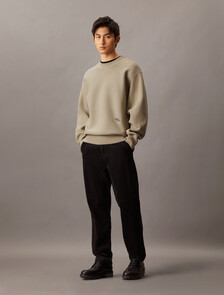 Cotton Blend Relaxed Sweatshirt, Pure Cashmere, hi-res