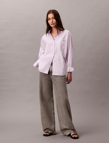 Relaxed Cotton Poplin Shirt, Island Lilac, hi-res