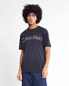 Faded Logo Crewneck Tee, Dark Sapphire, hi-res