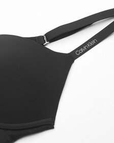 Mesh Lace Push Up Plunge Bra, Black, hi-res