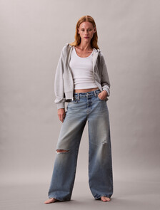 Cotton Terry Zip Up Hoodie, History Grey Heather, hi-res