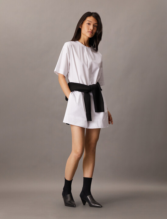 Cotton Relaxed Mini T-Shirt Dress