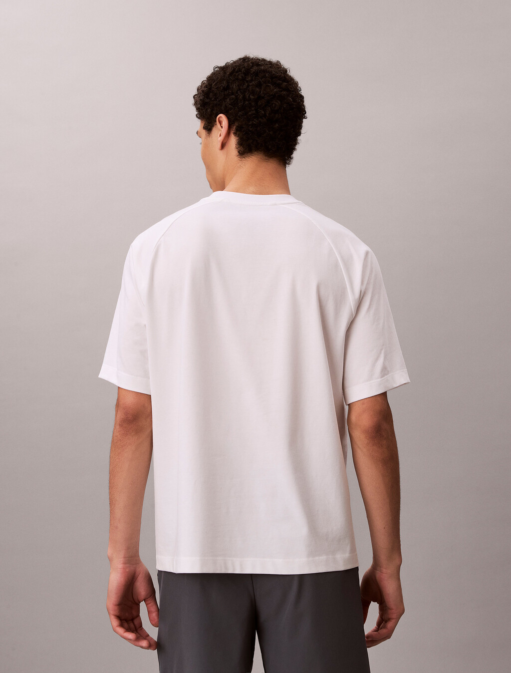 Performance Cotton Blend Gym T-shirt, Classic White, hi-res