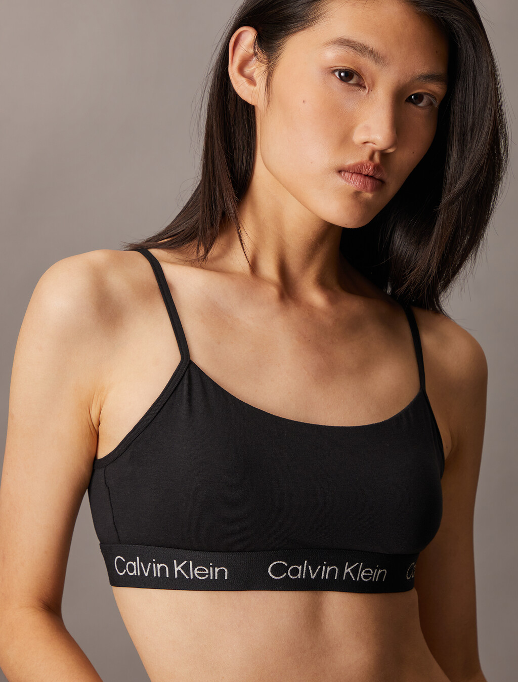 Reconsidered Cotton Lightly Lined Bralette, Black, hi-res