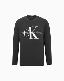 Monogram Logo Long Sleeve Tee, Ck Black, hi-res