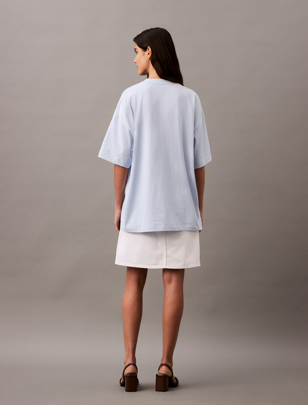 Standard Logo Boxy Varsity Tee, Heather, hi-res
