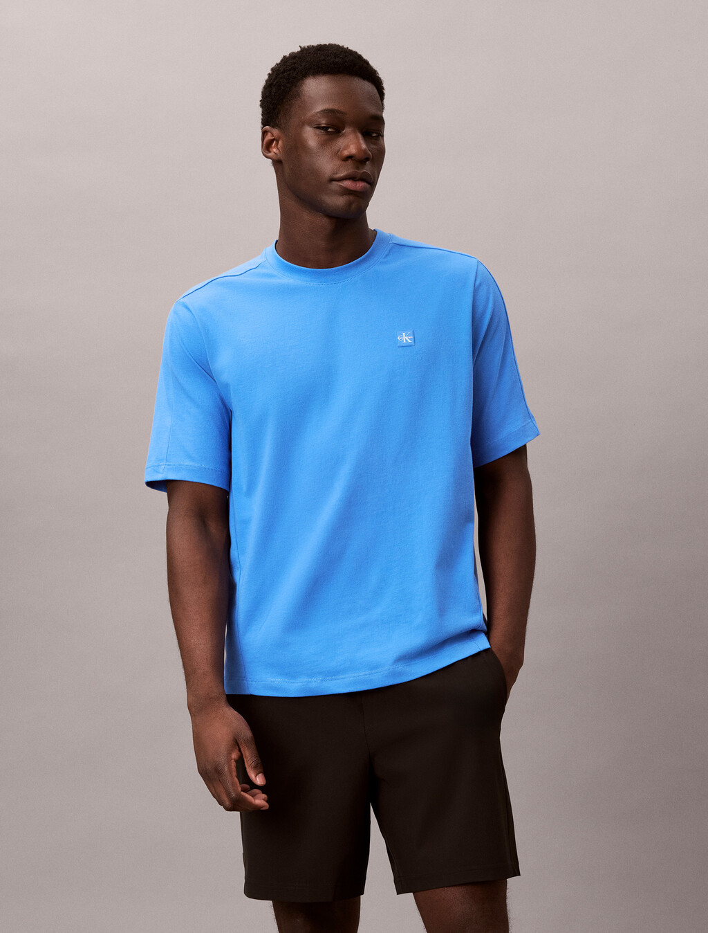 Performance Cotton Blend Gym T-shirt, Aegean Ocean, hi-res