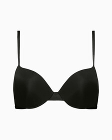 Sculpted Lightly Lined Demi Bra, Black, hi-res