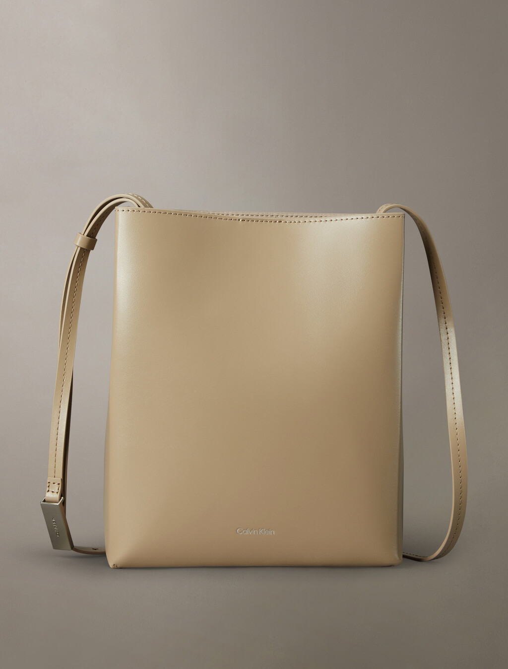 CK Paper Bag Leather Crossbody, Crockery, hi-res