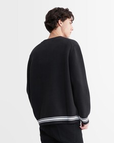 Varsity Pullover Sweater, Ck Black, hi-res