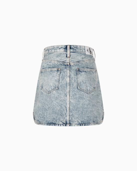 Recycled Cotton A Line Mini Denim Skirt