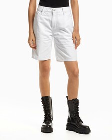 90S STRAIGHT RECONSIDERED SHORTS, White, hi-res