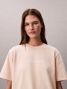 Relaxed Standard Logo Crewneck Tee, Mother Of Pearl, hi-res